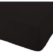 Draps housse Stof Drap housse uni 90 x 190 cm - Noir