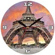 Horloges Sud Trading Grande Pendule ronde en verre Paris