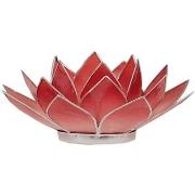 Bougeoirs, photophores Phoenix Import Porte Bougie Fleur de Lotus roug...