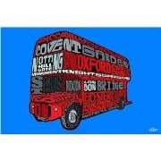 Affiches, posters Hall In The Wall Poster bus londonien rétro 61 x 91....