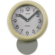 Horloges Versa Pendule de cuisine rétro Jaune Pastel