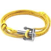 Bracelets Anchor &amp; Crew Bracelet Ancre Union Argent Et Cuir Plat