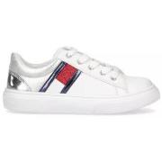 Baskets enfant Tommy Hilfiger SNEAKER LOW CUT LACE UP BLANCHE ARGENT R...