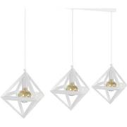 Lustres, suspensions et plafonniers Tosel Lustre bar métal blanc