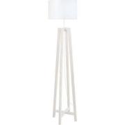 Lampadaires Tosel Lampadaire colonne bois blanc