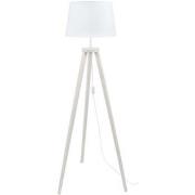 Lampadaires Tosel Lampadaire trépied bois blanc