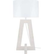 Lampes de bureau Tosel Lampe a poser colonne bois blanc