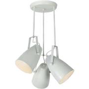 Lustres, suspensions et plafonniers Tosel Lustre grappe métal blanc d'...