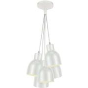 Lustres, suspensions et plafonniers Tosel Lustre grappe métal blanc d'...