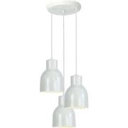 Lustres, suspensions et plafonniers Tosel Lustre grappe métal blanc d'...