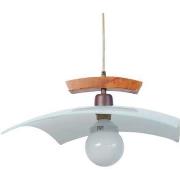 Lustres, suspensions et plafonniers Tosel Suspension carré bois blanc ...