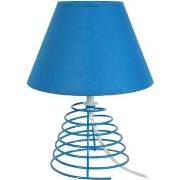 Lampes de bureau Tosel Lampe de chevet conique métal bleu
