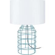 Lampes de bureau Tosel Lampe a poser filaire métal bleu et blanc