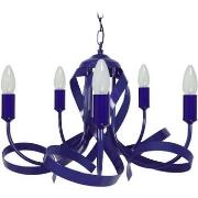 Lustres, suspensions et plafonniers Tosel Lustre multi bras métal bleu...