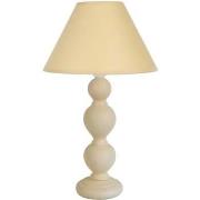 Lampes de bureau Tosel Lampe de chevet colonne bois crème