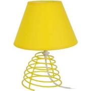 Lampes de bureau Tosel Lampe de chevet conique métal jaune