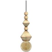 Lustres, suspensions et plafonniers Tosel Suspension cylindrique bois ...