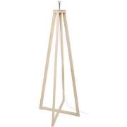 Lampadaires Tosel Lampadaire colonne bois naturel