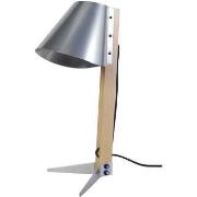 Lampes de bureau Tosel Lampe de bureau trépied bois naturel et alumini...