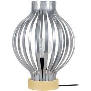 Lampes de bureau Tosel Lampe a poser ovale métal naturel et aluminium