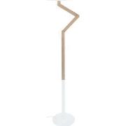 Lampadaires Tosel Lampadaire articulé bois naturel et blanc