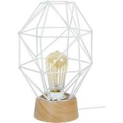 Lampes de bureau Tosel Lampe de chevet géométrique bois naturel et bla...