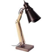 Lampes de bureau Tosel Lampe de bureau articulé bois naturel et bronze
