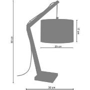 Lampes de bureau Tosel Lampe de chevet arqué bois naturel et écru