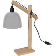 Lampes de bureau Tosel Lampe de bureau articulé bois naturel et gris