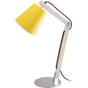 Lampes de bureau Tosel Lampe de bureau articulé bois naturel et jaune