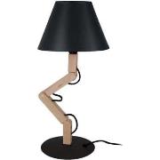 Lampes de bureau Tosel Lampe a poser articulé bois naturel et noir