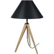 Lampes de bureau Tosel Lampe de chevet trépied bois naturel et noir