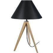 Lampes de bureau Tosel Lampe de chevet trépied bois naturel et noir