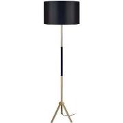 Lampadaires Tosel Lampadaire droit bois naturel et noir