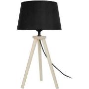 Lampes de bureau Tosel Lampe de chevet trépied bois naturel et noir