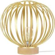 Lampes de bureau Tosel Lampe a poser globe métal naturel et or