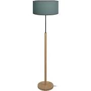 Lampadaires Tosel Lampadaire droit bois naturel et pétrole