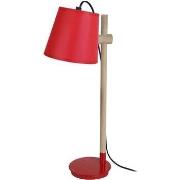 Lampes de bureau Tosel Lampe de bureau articulé bois naturel et rouge