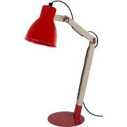 Lampes de bureau Tosel Lampe de bureau articulé bois naturel et rouge