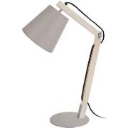 Lampes de bureau Tosel Lampe de bureau articulé bois naturel et taupe