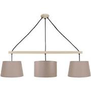 Lustres, suspensions et plafonniers Tosel Lustre poutre bois naturel e...