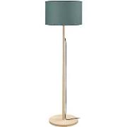 Lampadaires Tosel Lampadaire droit bois naturel et vert