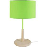 Lampes de bureau Tosel Lampe de chevet droit bois naturel et vert