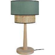 Lampes de bureau Tosel Lampe de chevet droit bois naturel et vert