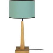 Lampes de bureau Tosel Lampe a poser droit bois naturel et vert