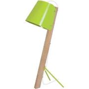 Lampes de bureau Tosel Lampe de bureau trépied bois naturel et vert