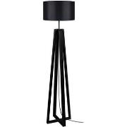 Lampadaires Tosel Lampadaire colonne bois noir