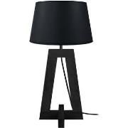 Lampes de bureau Tosel Lampe a poser colonne bois noir