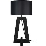 Lampes de bureau Tosel Lampe a poser colonne bois noir