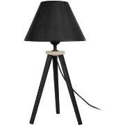 Lampes de bureau Tosel Lampe de chevet trépied bois noir